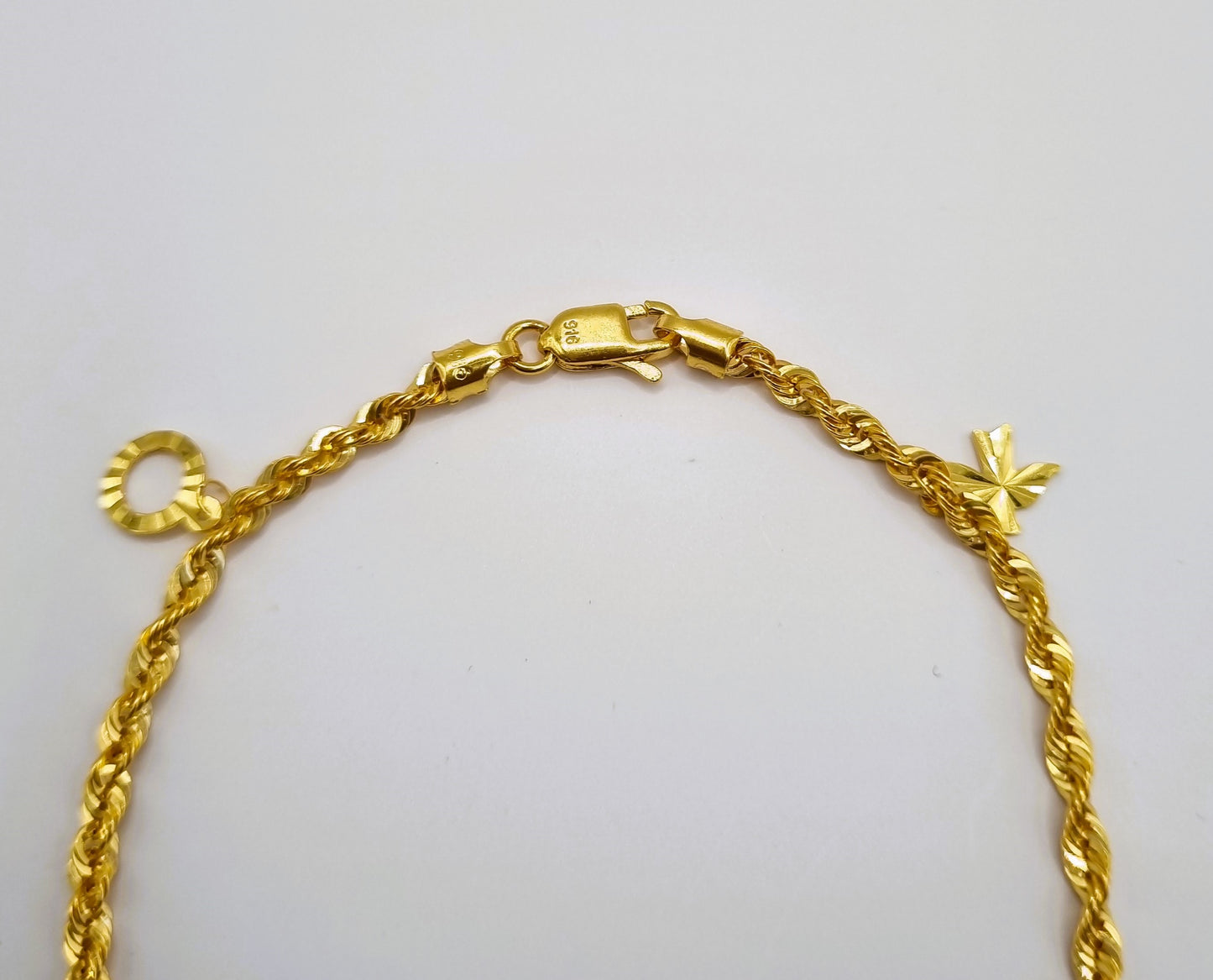 22k solid gold charm bracelet