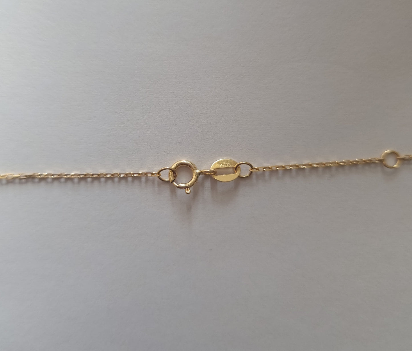 18k solid gold pearl necklace/ pearl chain