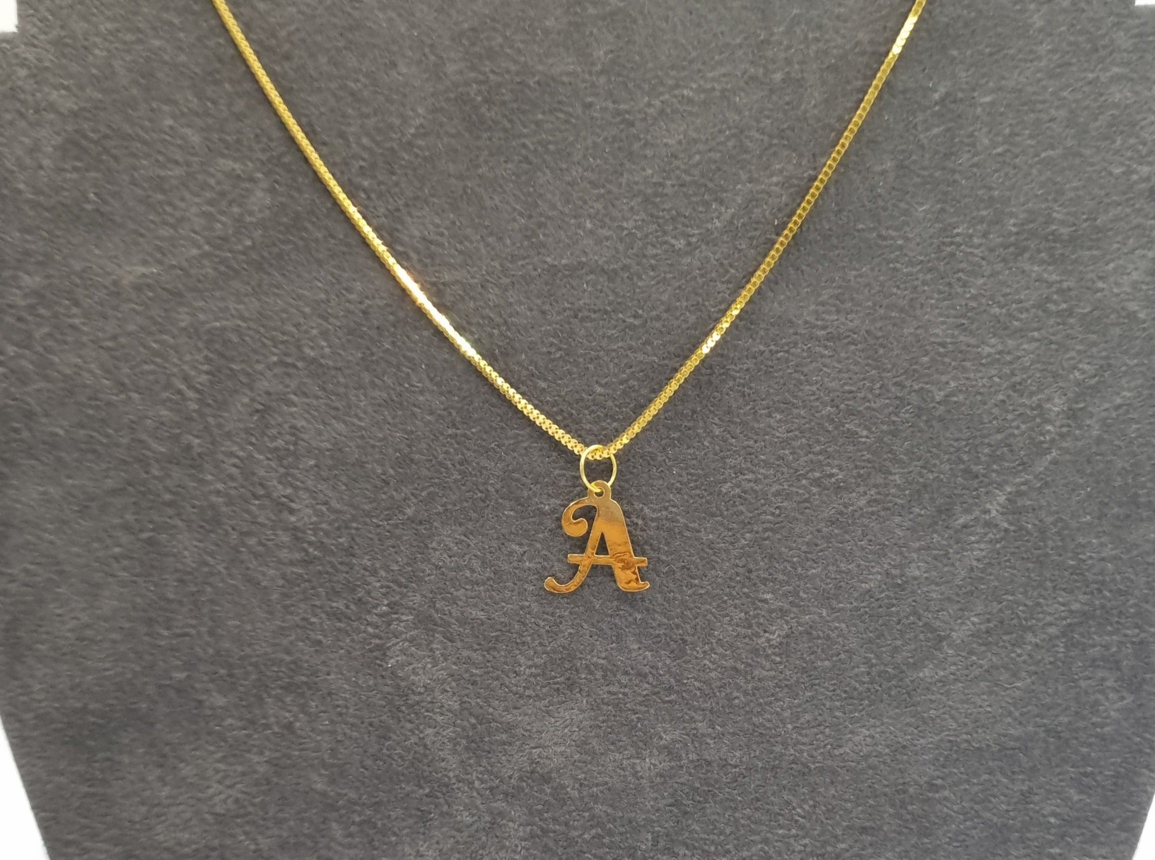 22k gold online alphabet pendant