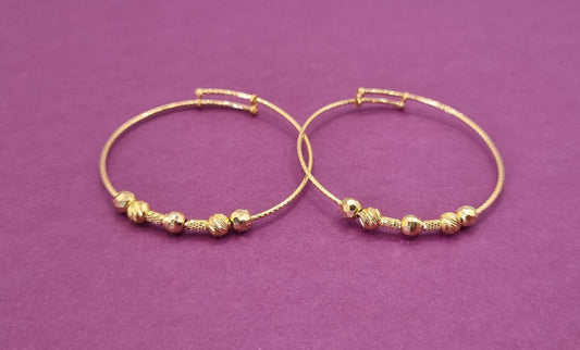 22k solid gold small baby bangles / 22ct gold baby bangles / unisex baby bangles