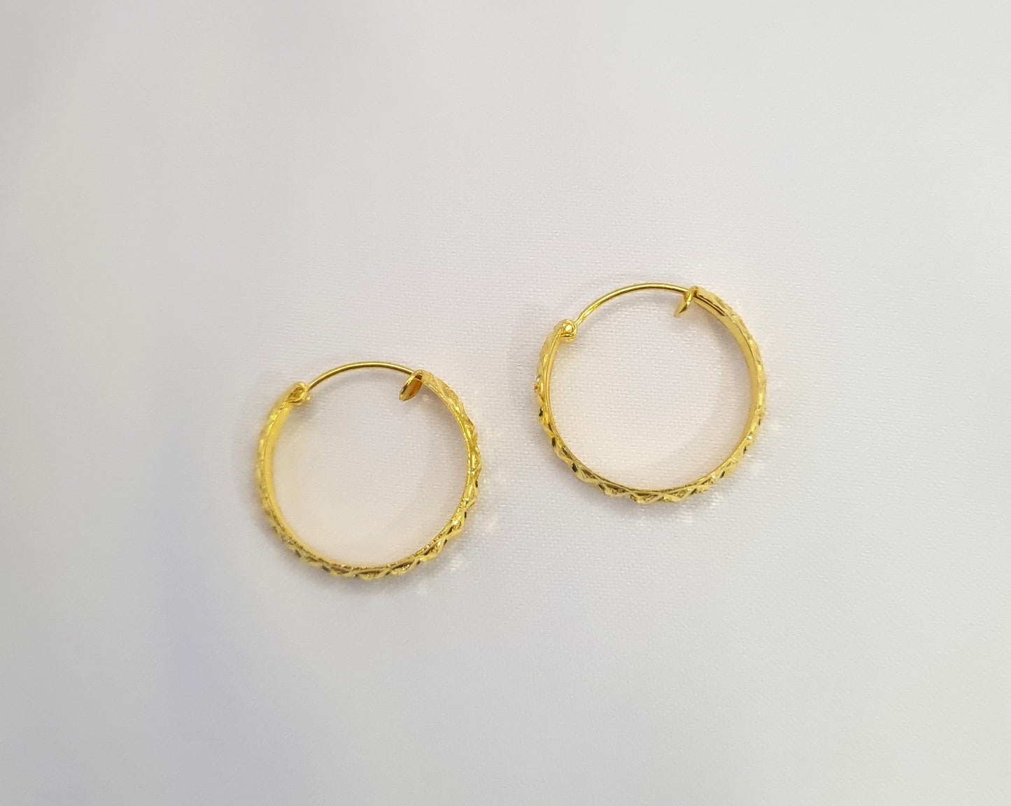 22k solid gold hoops earrings, gift earrings, gift for her