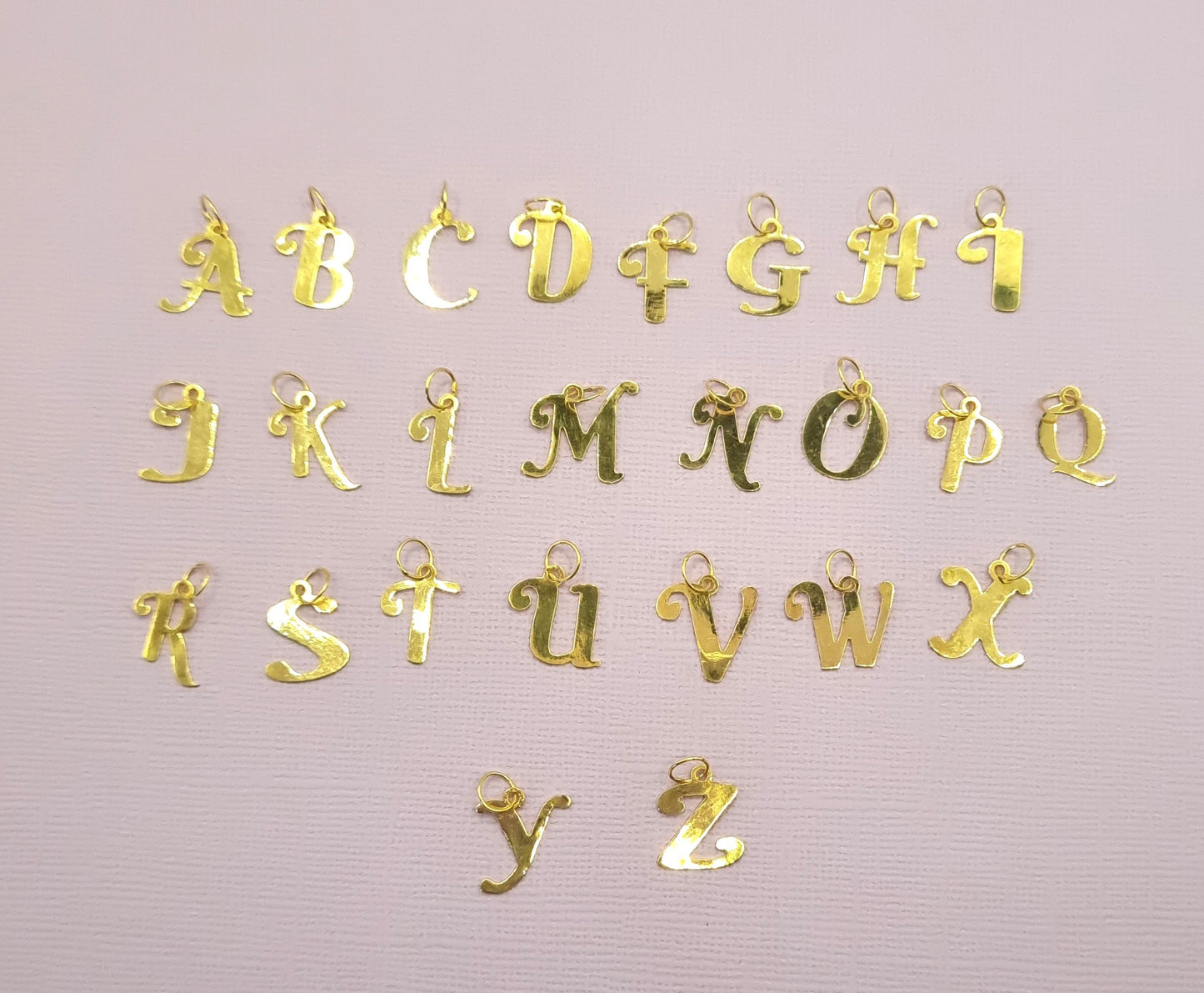 22k solid gold alphabets pendant/ alphabet charms only