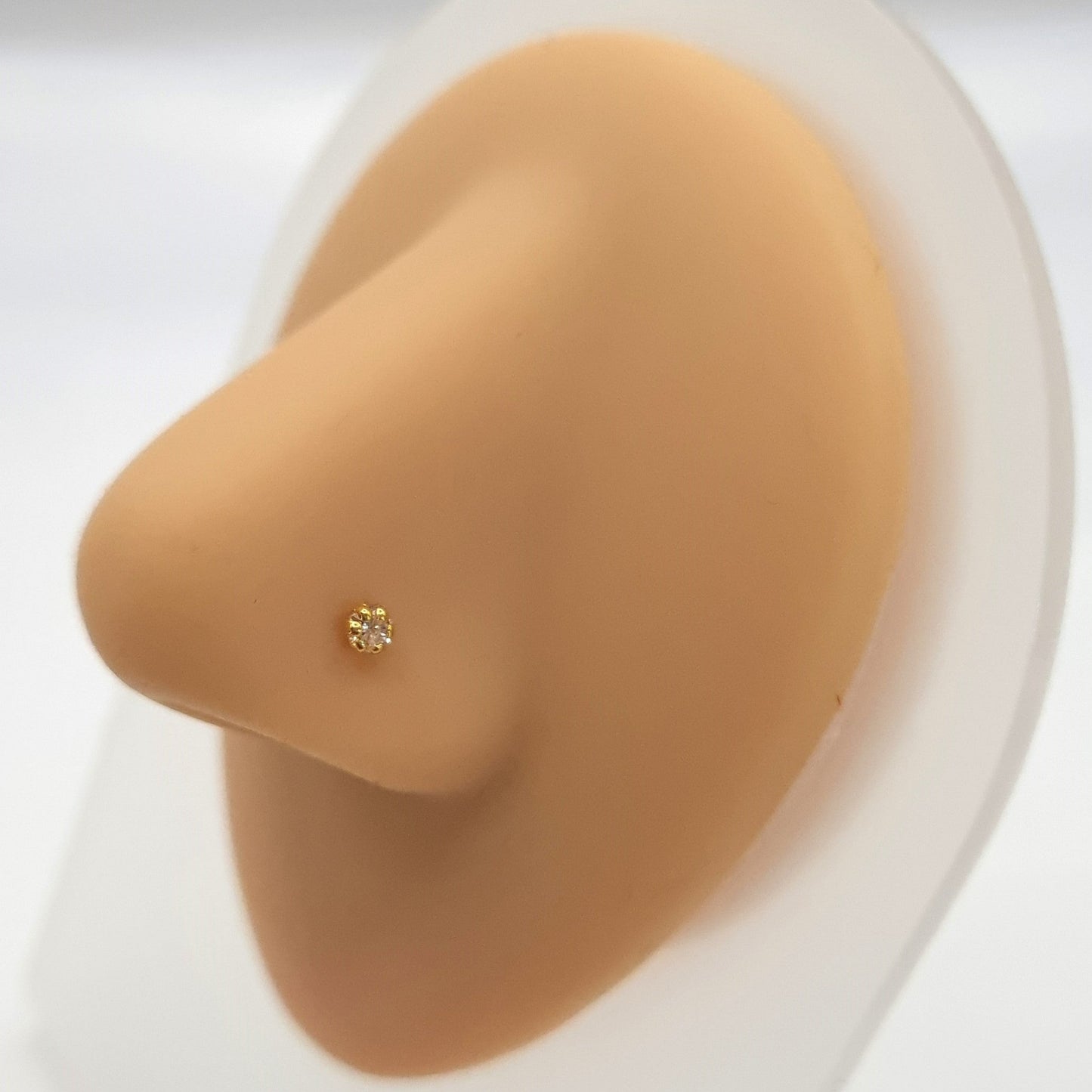 22k solid gold nose stud , Indian nose stud, conch jewellery