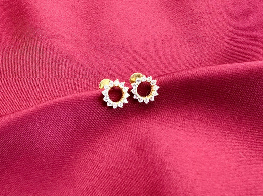 22k solid gold wreath earrings