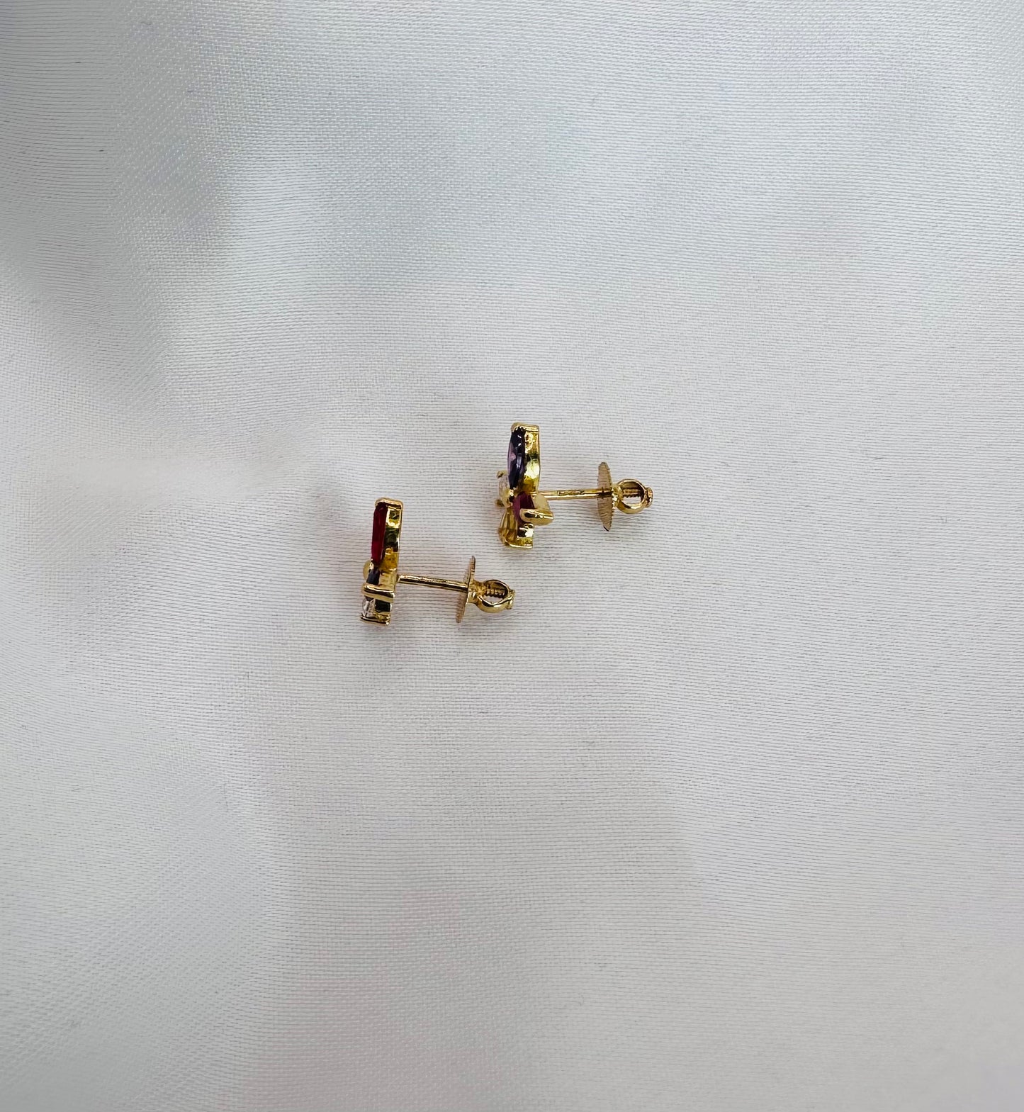 22k butterfly earrings