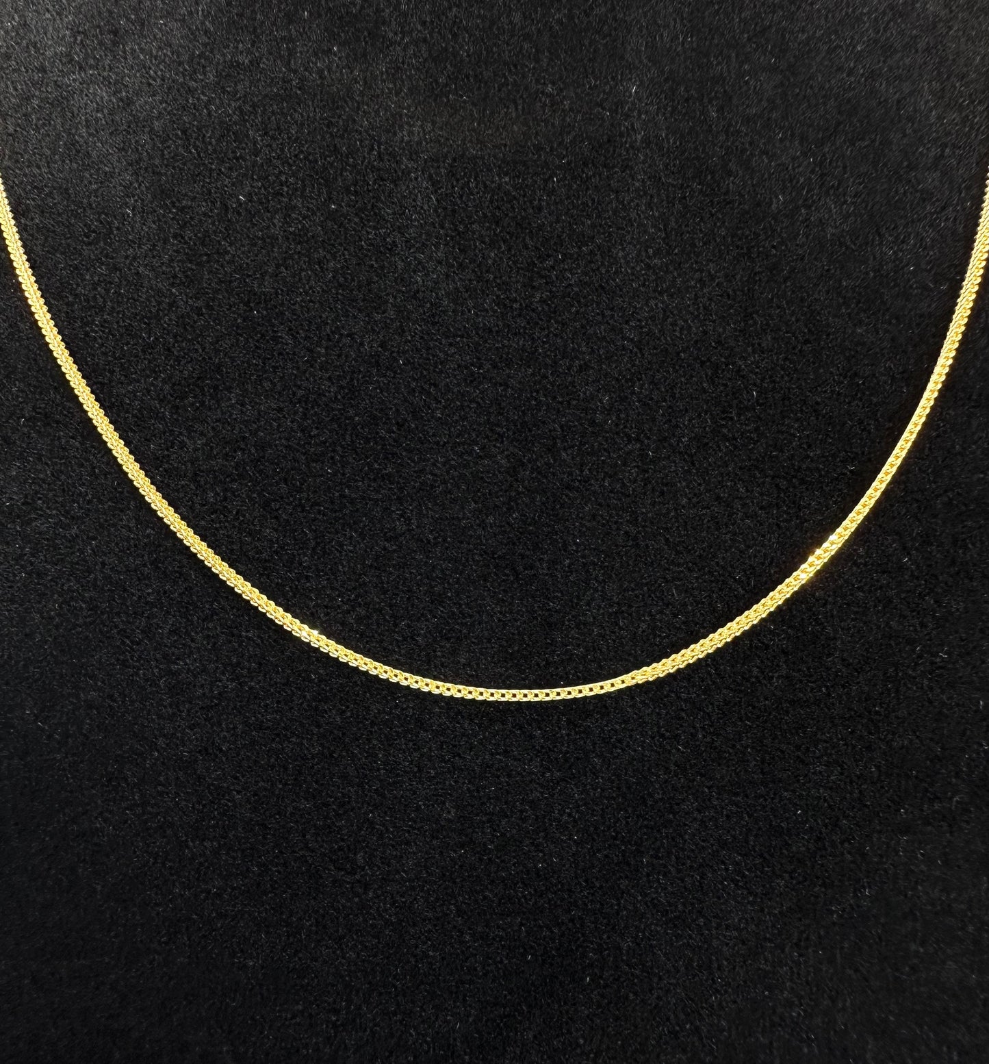 22k solid gold box chain