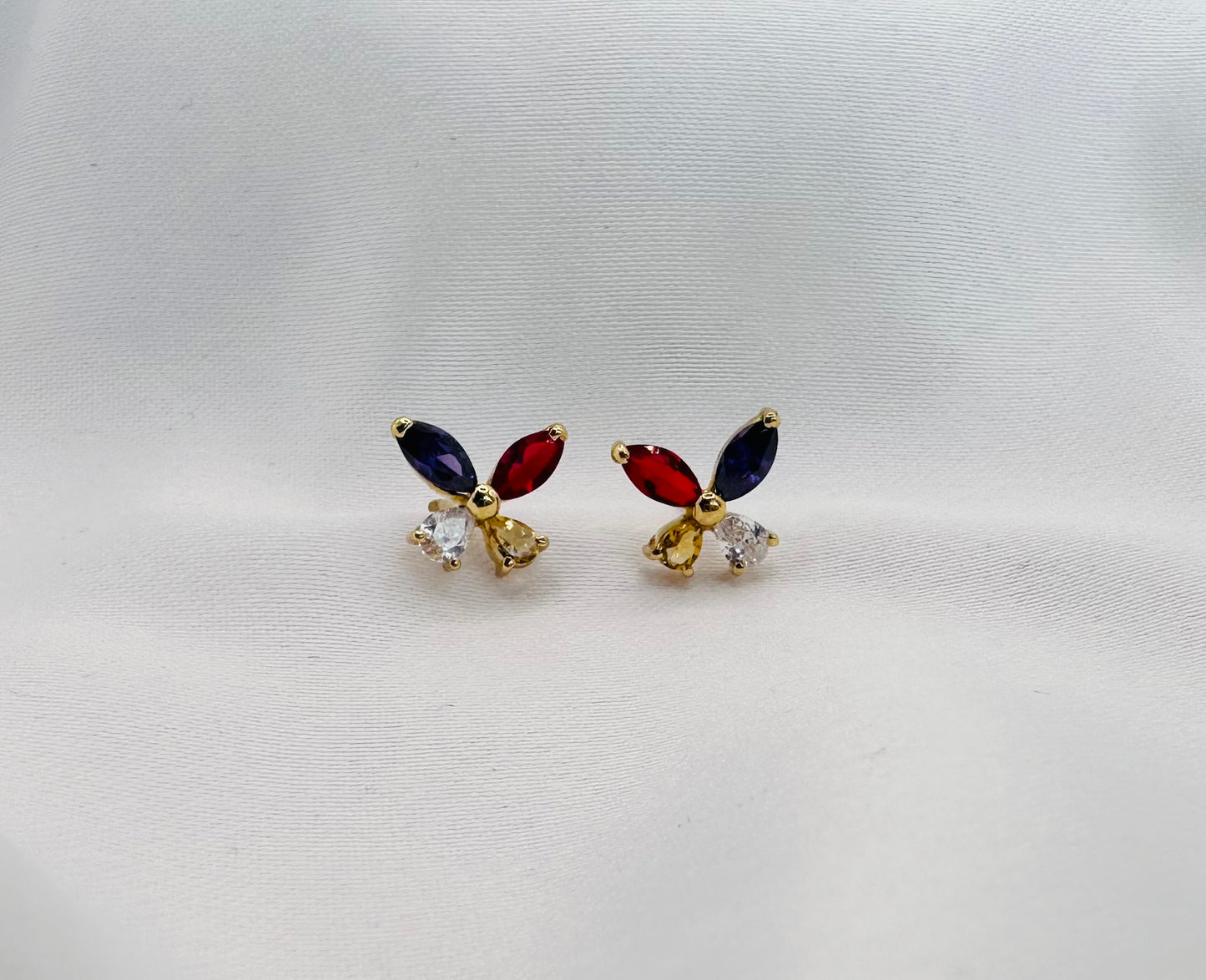 22k butterfly earrings