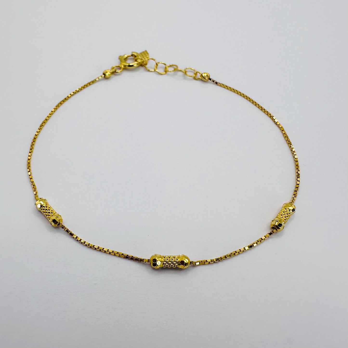 22k solid gold chain bracelet