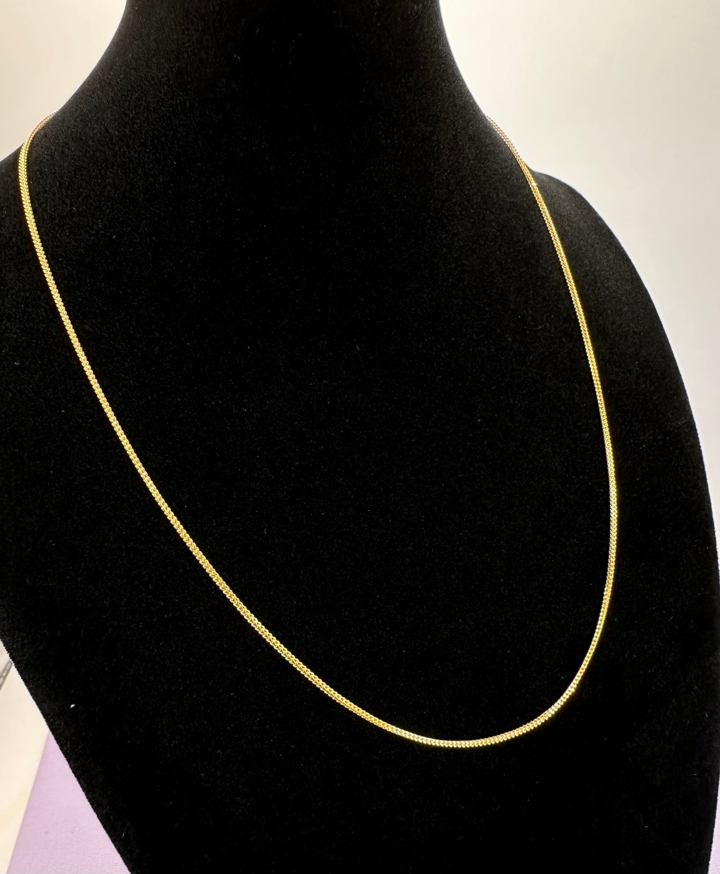 22k solid gold box chain