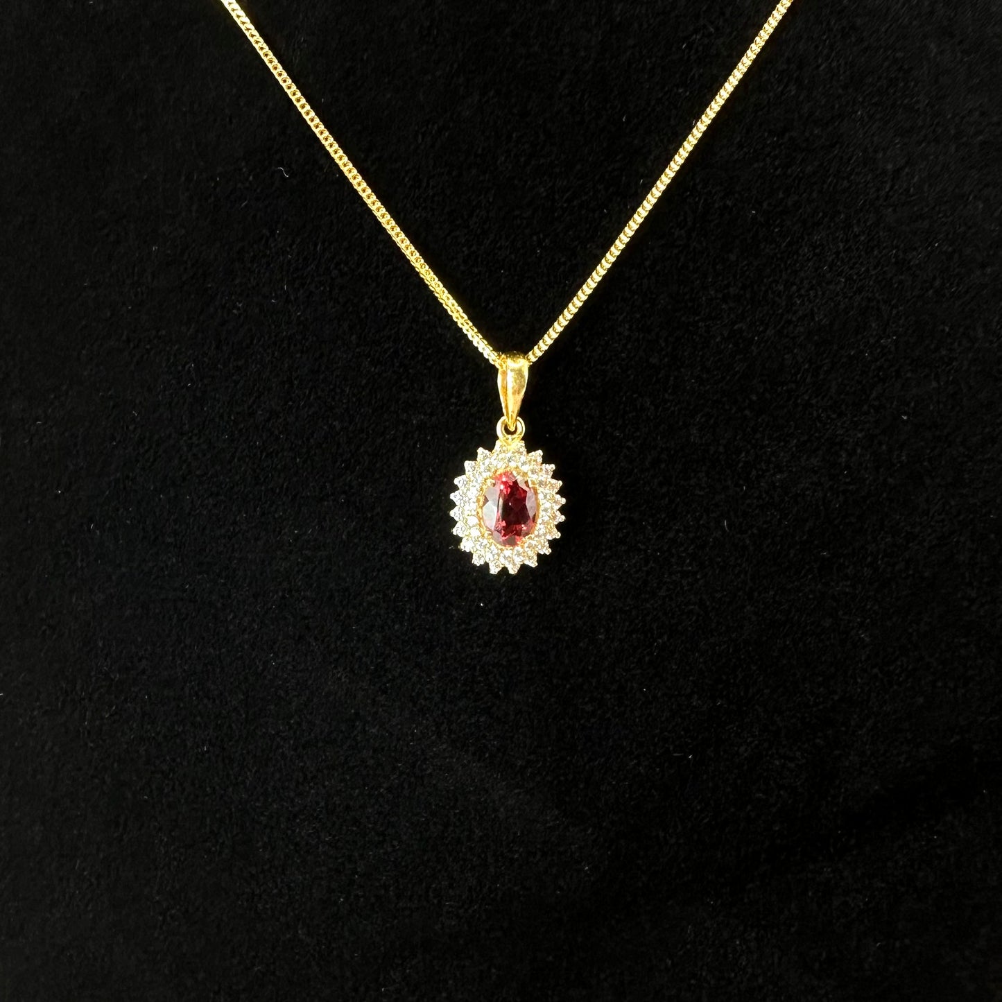 22k solid gold cluster pendant only