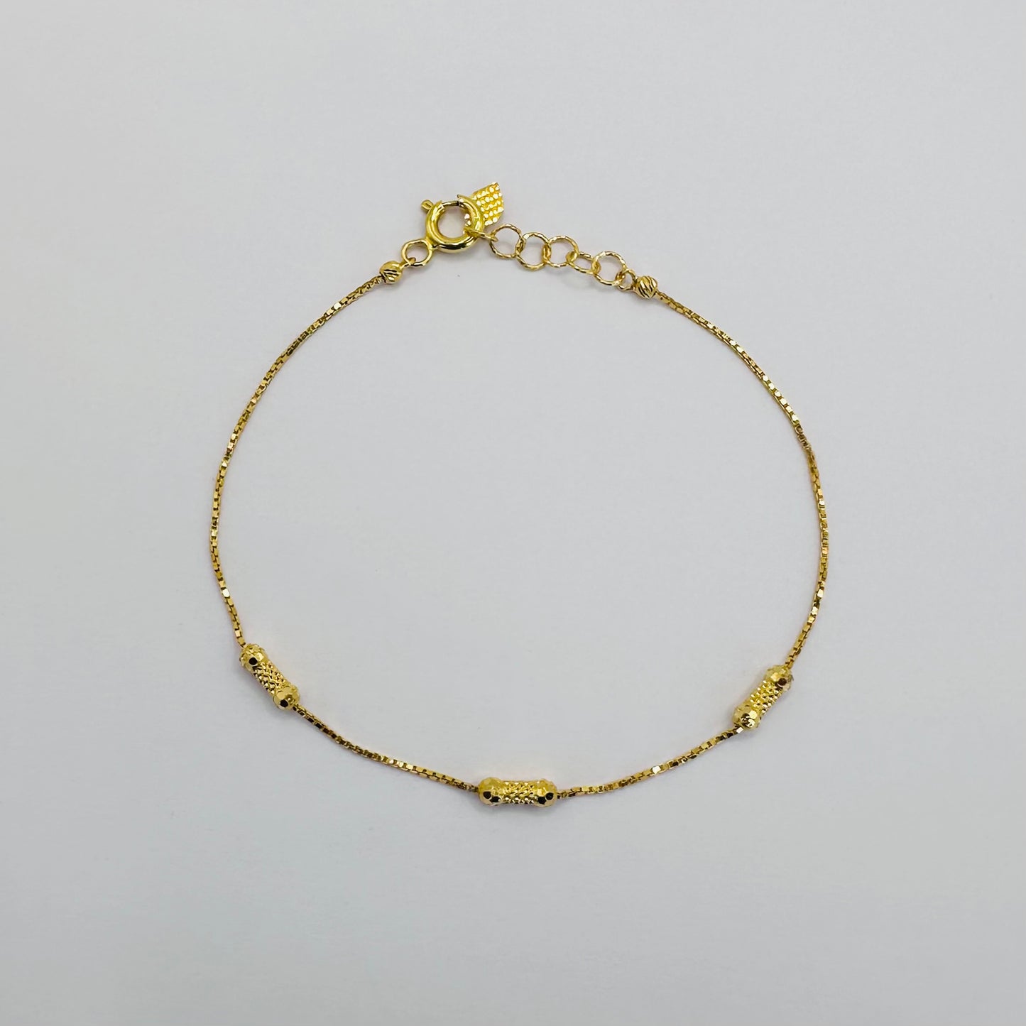 22k solid gold chain bracelet