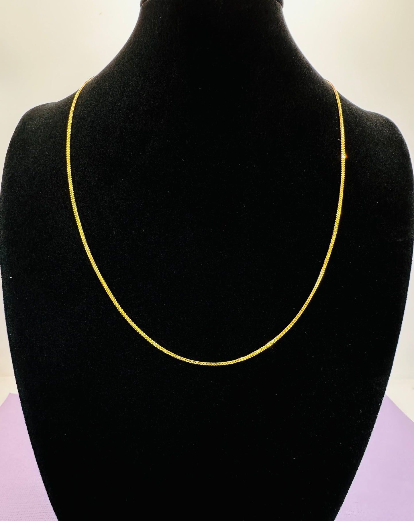 22k solid gold box chain