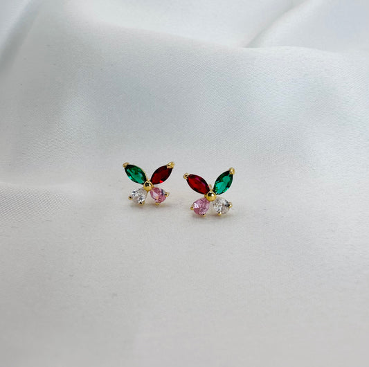 22k butterfly earrings