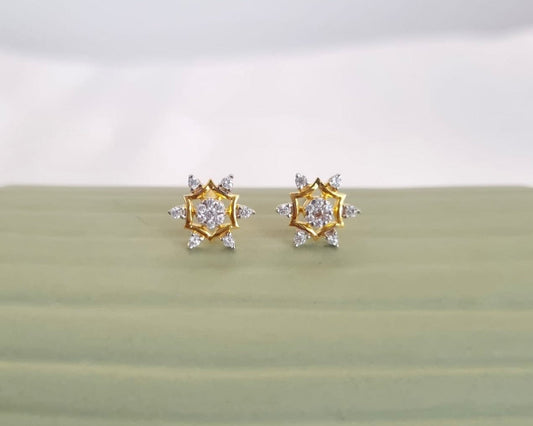 22k solid gold  designer earrings