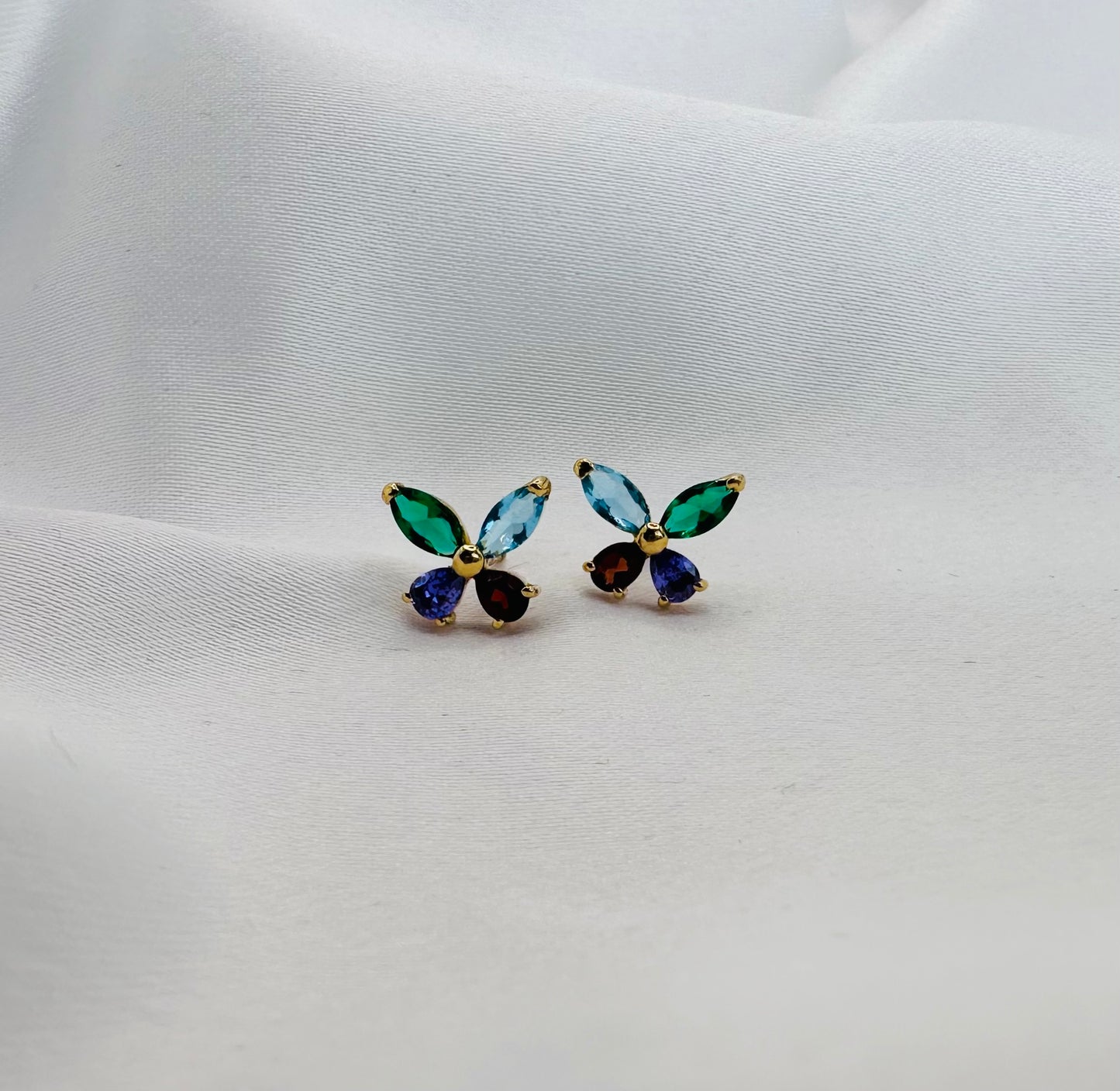 22k butterfly earrings