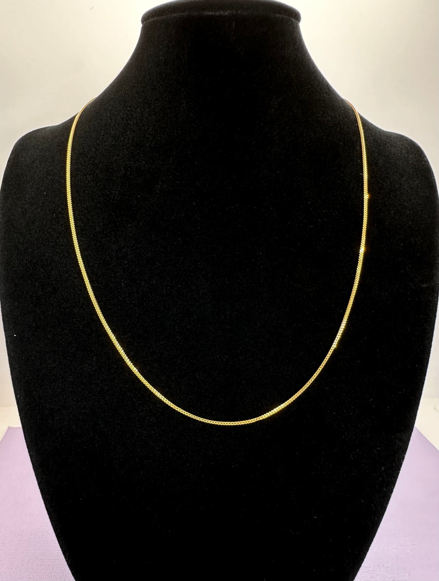 22k solid gold box chain