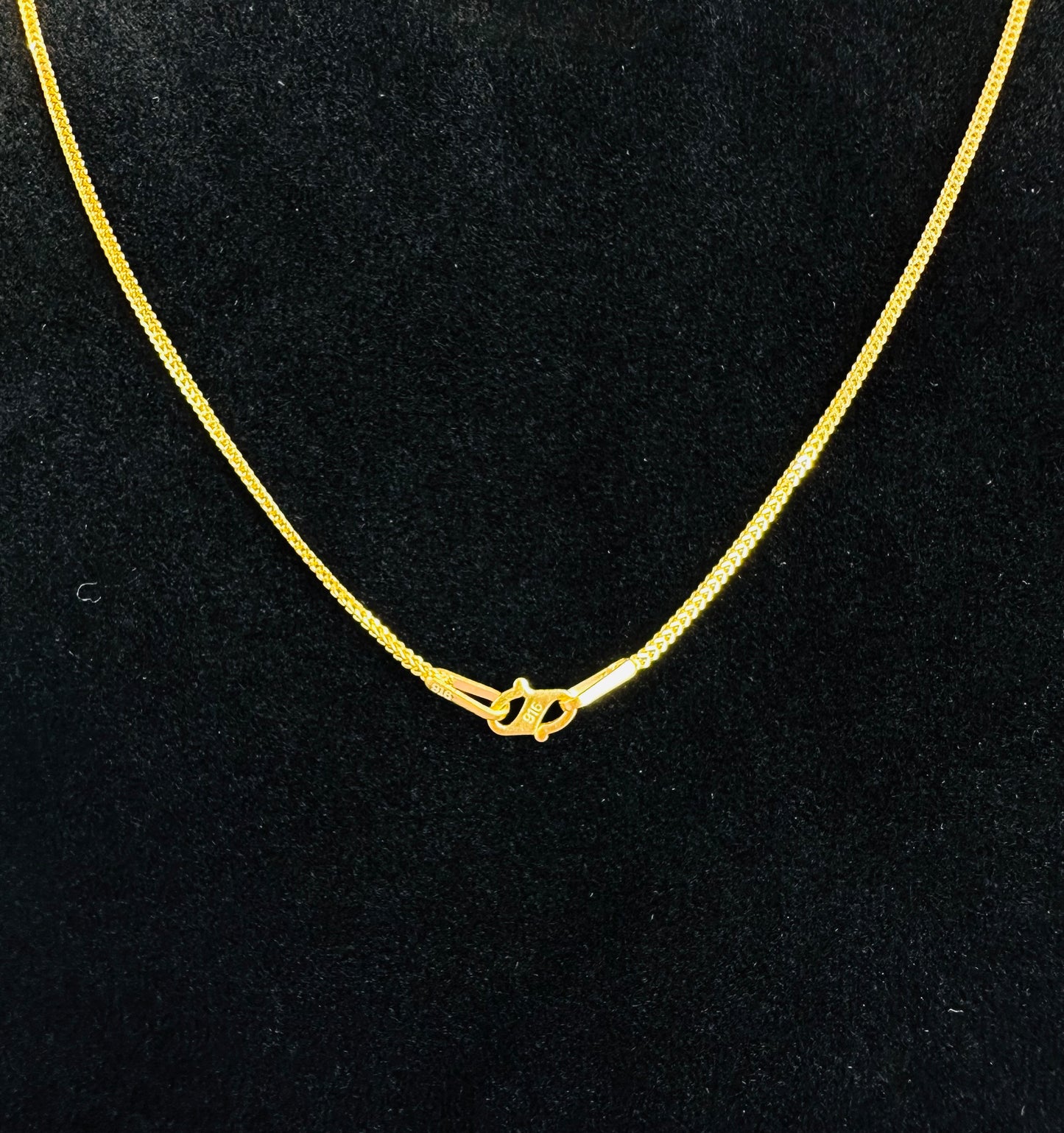 22k solid gold box chain