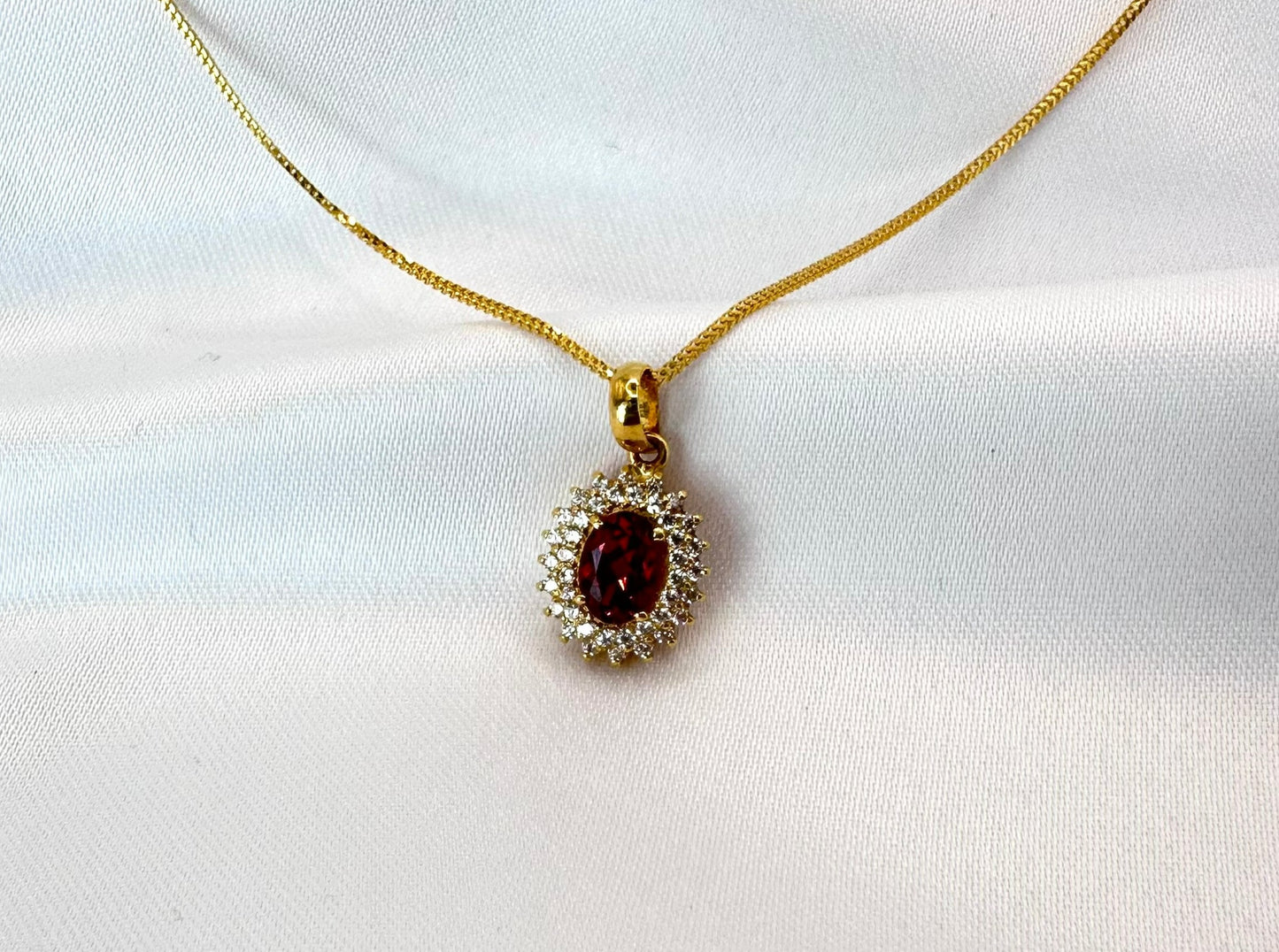 22k solid gold cluster pendant only