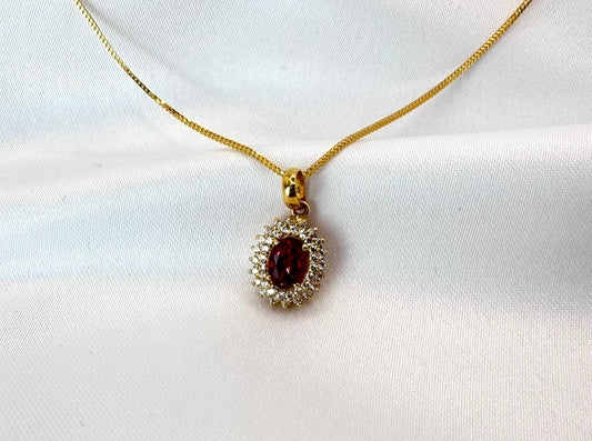 22k solid gold cluster pendant only