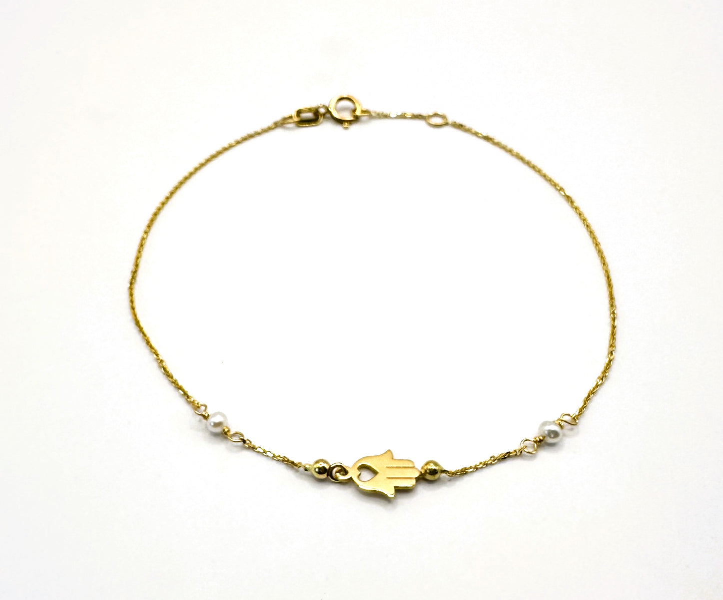 18k solid gold bracelet- Hamza gold bracelet