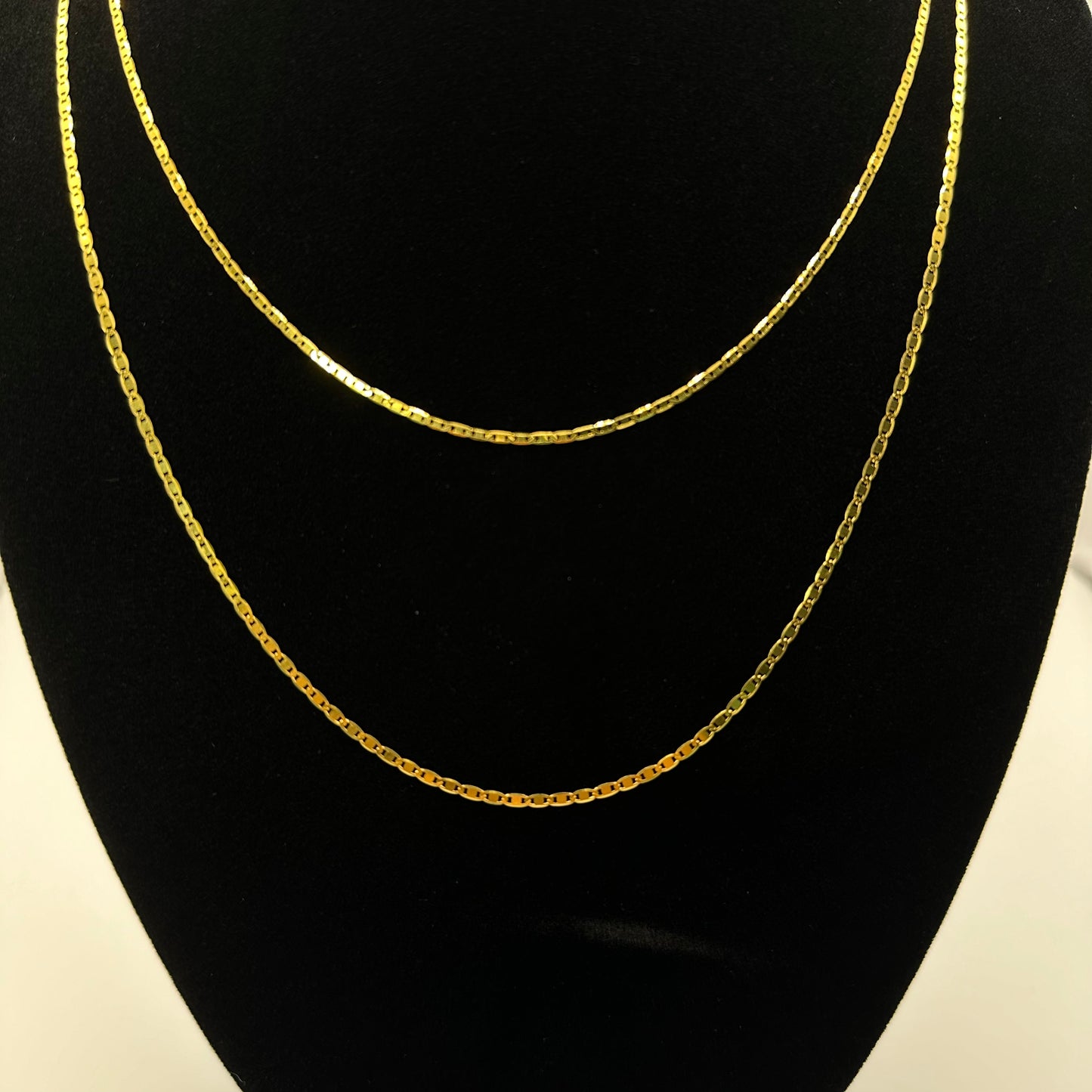 22k solid gold link/ Mariner chain